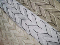 Tissu de rideau jacquard géométrique lourd à double pli 