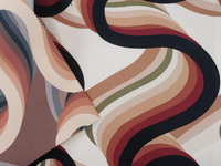 Tissu de canapé d'impression numérique en velours de conception 3D Wave pour asiatique