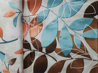 Tissu 100% polyester Matt Velvet Digital Print Sofa pour meubles