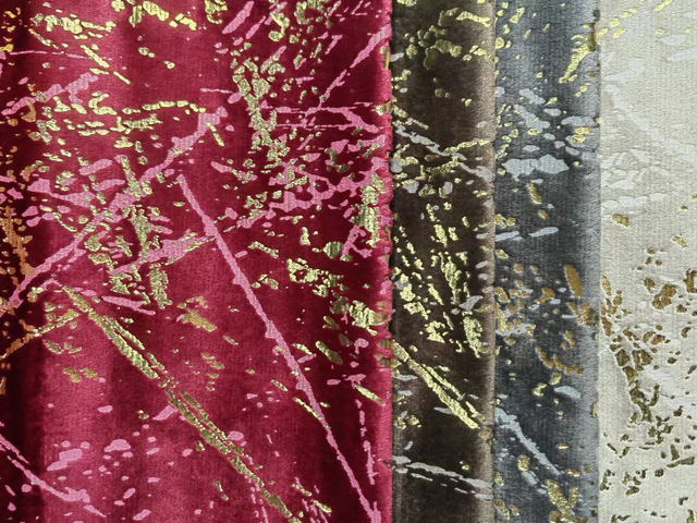 Tissu de canapé à colle métallique Holland Velvet New Techniques