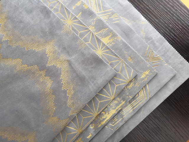 Tissu pour rideau en feuille de velours de couleur Beige, Double pli de 3.0m, à vendre