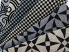Tissu en coton tissé avec flocage noir pour textile de canapé 