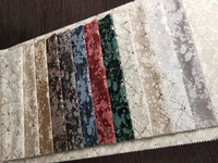 Tissu de canapé de couleur argentée de colle de feuille de velours mat