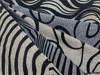 Tissu en coton tissé avec flocage noir pour textile de canapé 