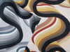 Tissu de canapé d'impression numérique en velours de conception 3D Wave pour asiatique