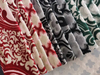 Tissu de fleur de jacquard de velours pour le canapé de coussin d'oreiller