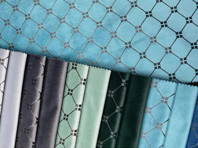 Tissu de canapé en relief avec colle en velours tricoté de conception carrée