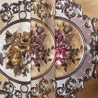 Tissu de canapé d'impression numérique de velours de conception de grand panneau pour le Moyen-Orient