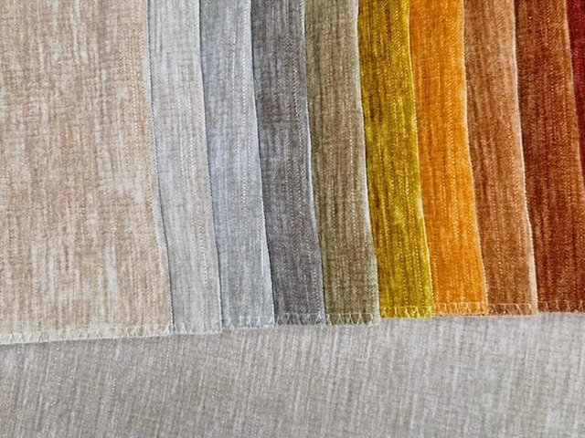 Tissu 100% tissé lourd de canapé de Chenille simple de polyester pour la maison