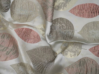 Tissu de rideau en jacquard de conception de feuille de 2,8 m pour la maison