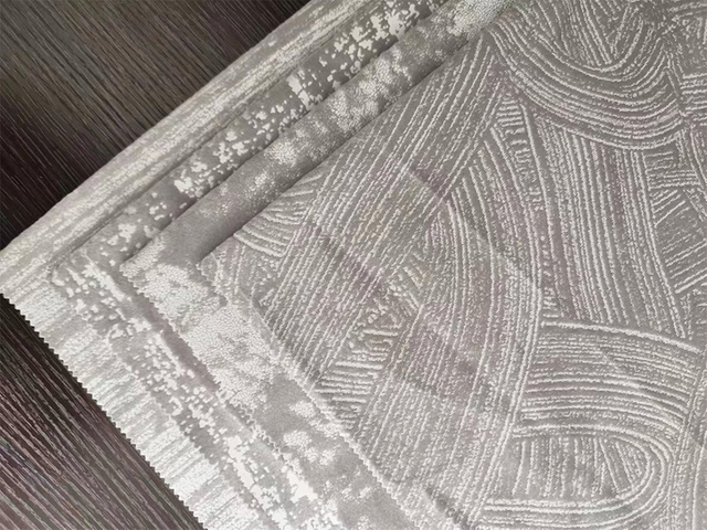 Tissu de rideau en colle de velours de couleur grise de 2,8 m pour le bureau
