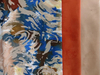 Tissu imprimé 100% polyester avec flocage pour textile de canapé 