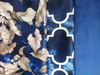Tissu de canapé à impression numérique en velours Fdy de conception de feuille de polyester