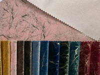 Tissu de canapé en velours teint en Hollande avec imprimé métallisé