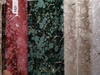 Tissu de canapé de couleur argentée de colle de feuille de velours mat
