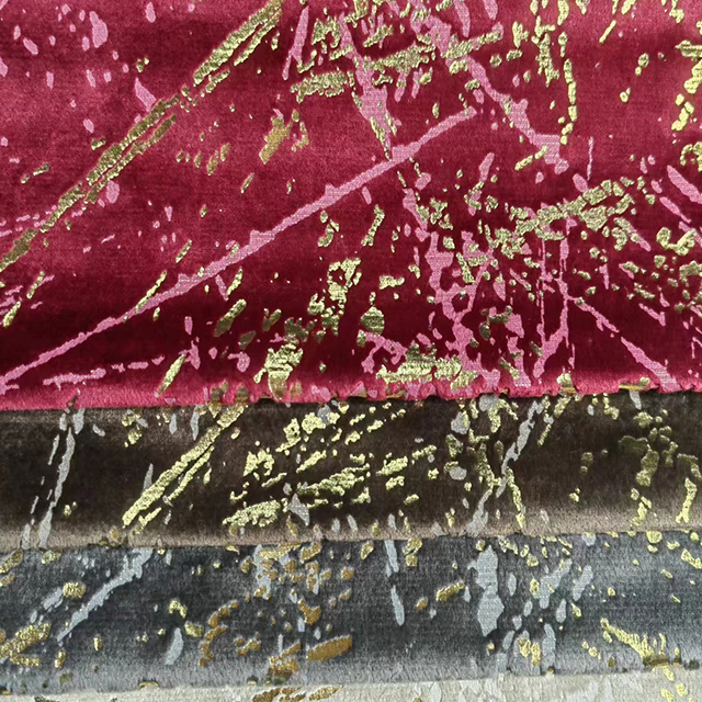 Tissu métallisé velours