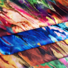 6207 Textile de meubles imprimé arc-en-ciel pour la décoration de la maison