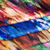 6207 Textile de meubles imprimé arc-en-ciel pour la décoration de la maison